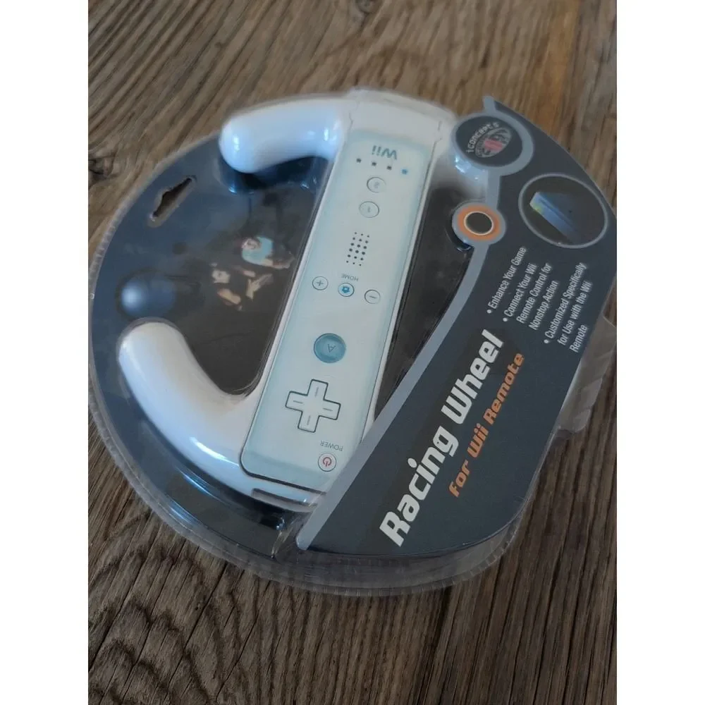 Nintendo Wii Racing Wheel for Wii Remote White New In Box NIB